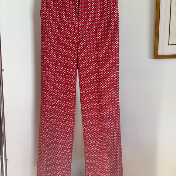 Alice + Olivia Pants - Alice + Olivia Red Wide Leg Pants